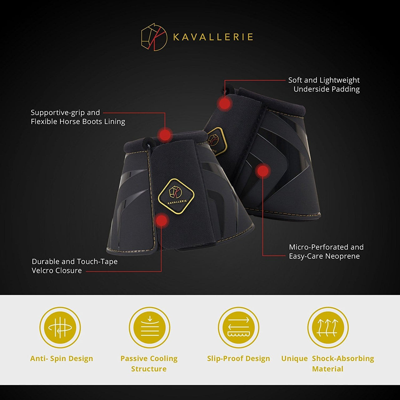 Classic Anti-Spin Bell Boots - Kavallerie