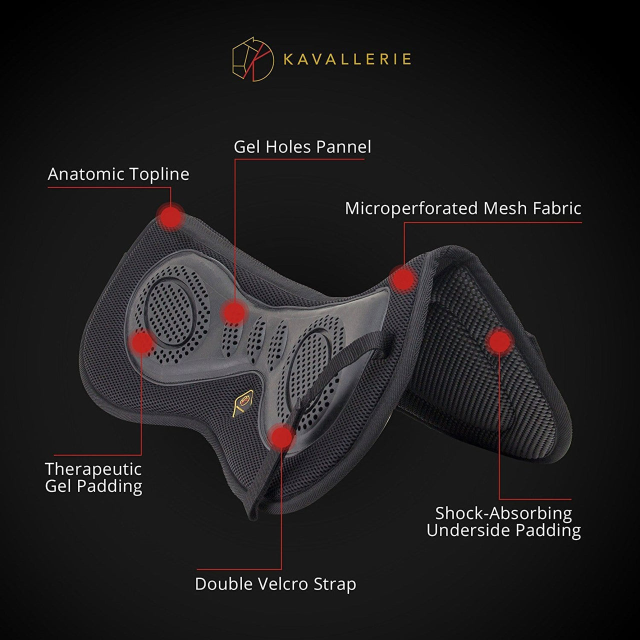 3D Air-Mesh Half Pad - Kavallerie