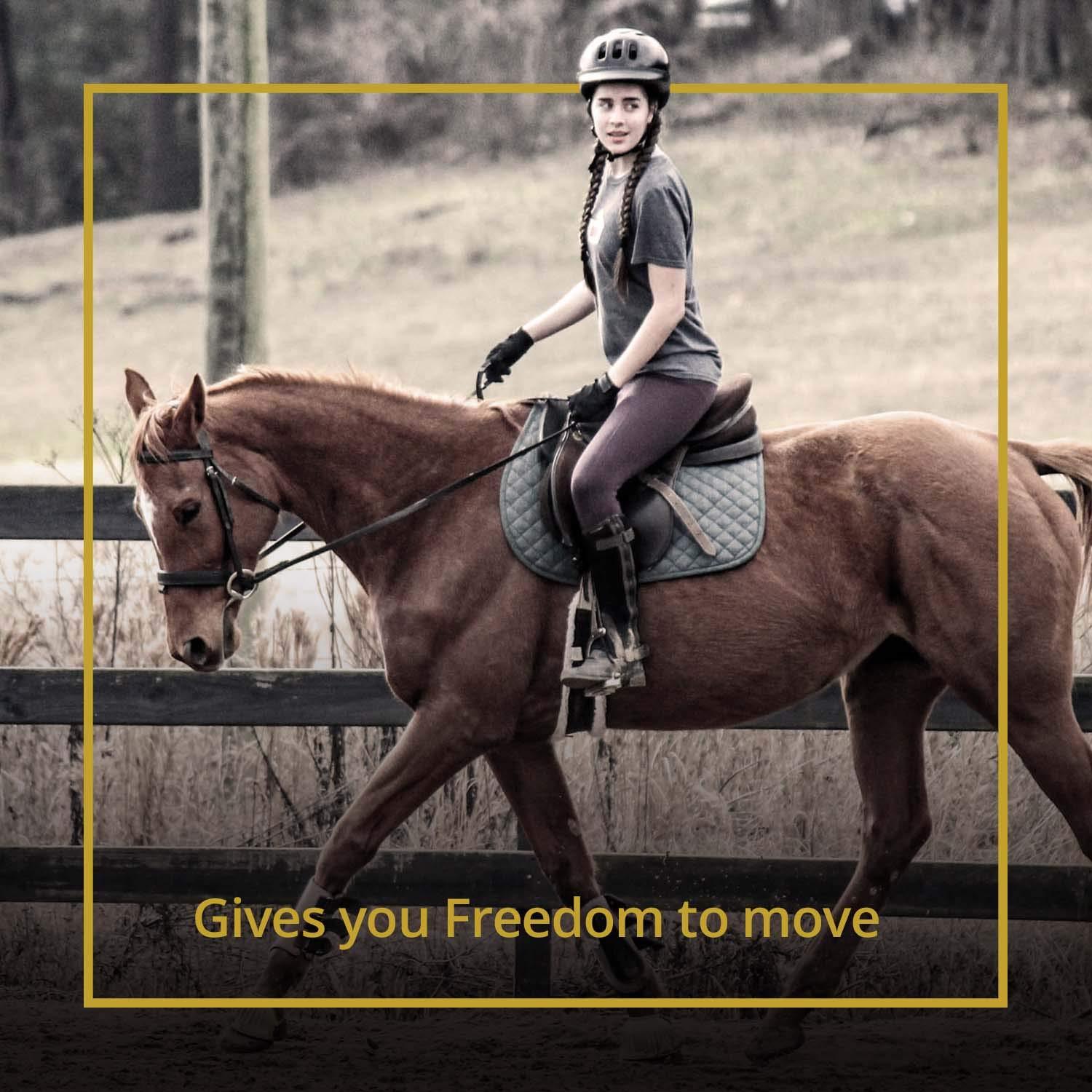 Diagram of Air Cycle Prene layers showcasing moisture-wicking, comfort, and shock absorption for horses.