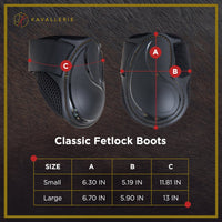 Thumbnail for Kavallerie Classic Fetlock Boots, Impact-Absorbing and Air-Perforated Material, Durable & Evenly Distributes Pressure, Fetlock Injury Protection, Non- Slip with Soft Lining Show Jumping Boots