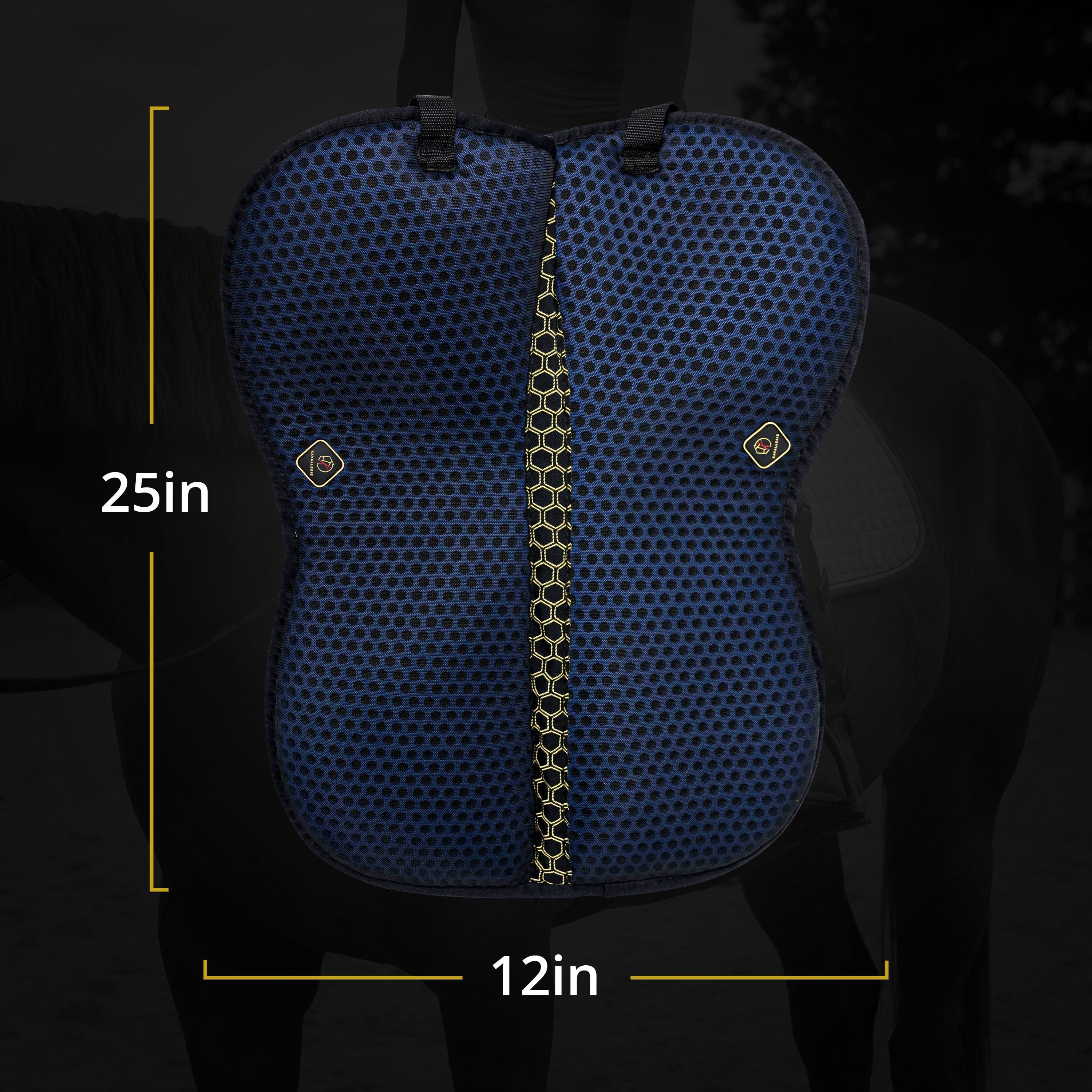 Diagram of Air Cycle Prene layers showcasing moisture-wicking, comfort, and shock absorption for horses.