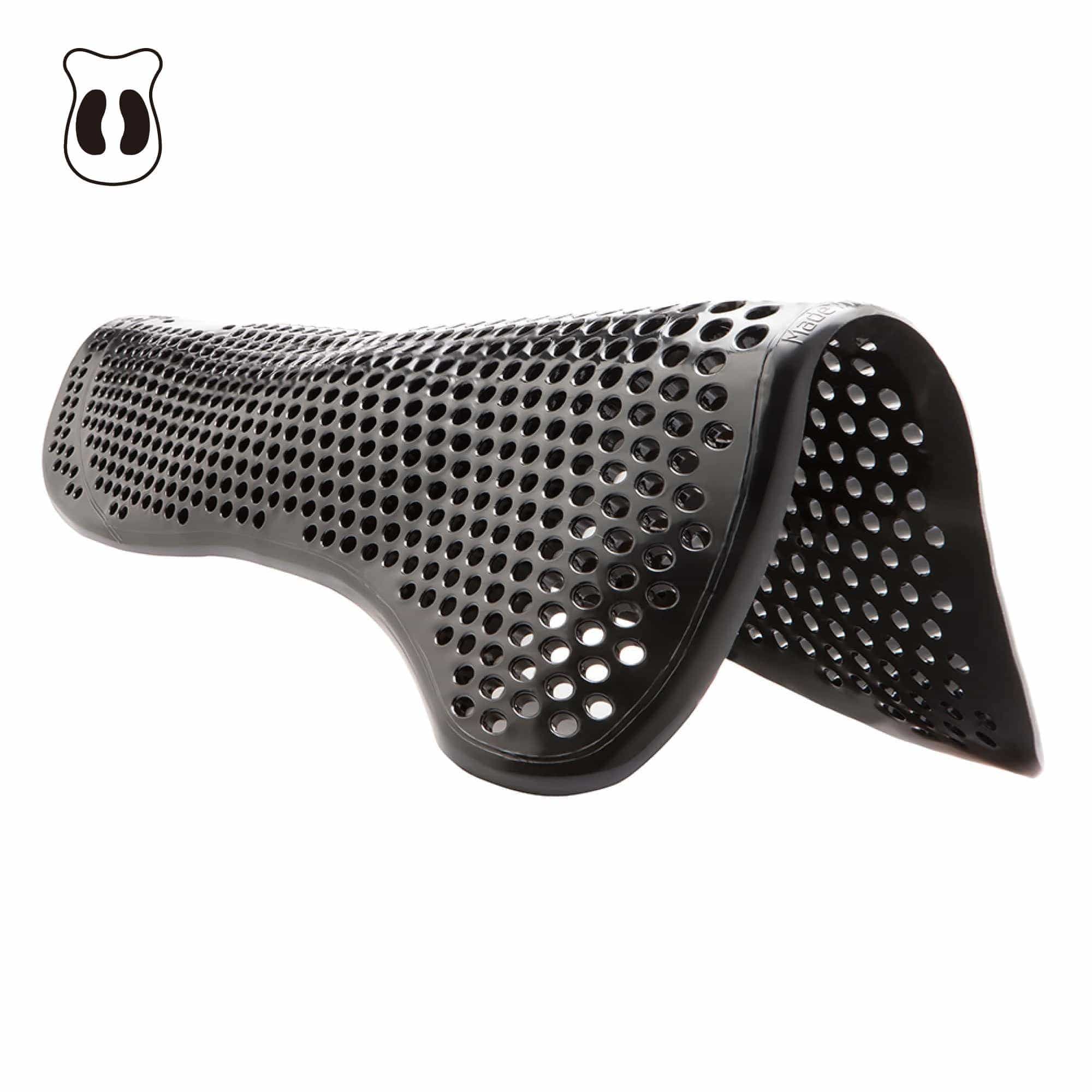 Diagram of Air Cycle Prene layers showcasing moisture-wicking, comfort, and shock absorption for horses.