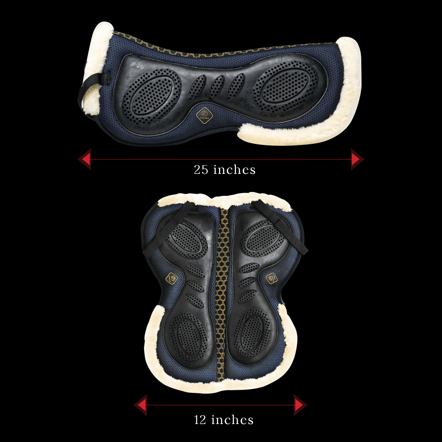 Diagram of Air Cycle Prene layers showcasing moisture-wicking, comfort, and shock absorption for horses.