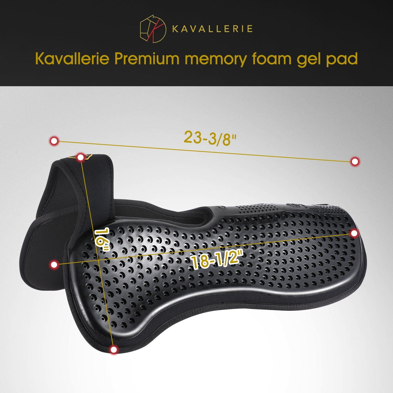 Kavallerie Memory Foam Half Saddle Pad Collection - 3D Air Ride/Coolmax Quilted/Gel Options, Shock Absorbing Breathable Non-Slip, for Dressage Jumping Training Daily Long-Distance Riding
