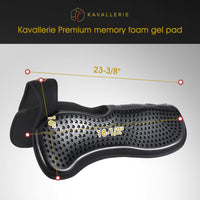 Thumbnail for Kavallerie Memory Foam Half Saddle Pad Collection - 3D Air Ride/Coolmax Quilted/Gel Options, Shock Absorbing Breathable Non-Slip, for Dressage Jumping Training Daily Long-Distance Riding