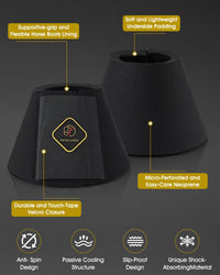 Thumbnail for Kavallerie Pro Overreach Horse Bell Boots, Neoprene Pair for Training & Trail Riding