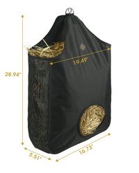 Thumbnail for Kavallerie Horse Hay Bag, Oversized 19x12x20” Hay Bag with Mesh Sides, Easy-Fill Snap Closure & Round Feed Hole, Ideal for Stables, Trail Rides & Transport