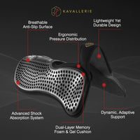 Thumbnail for Kavallerie Memory Foam Half Saddle Pad Collection - 3D Air Ride/Coolmax Quilted/Gel Options, Shock Absorbing Breathable Non-Slip, for Dressage Jumping Training Daily Long-Distance Riding