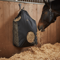 Thumbnail for Kavallerie Horse Hay Bag, Oversized 19x12x20” Hay Bag with Mesh Sides, Easy-Fill Snap Closure & Round Feed Hole, Ideal for Stables, Trail Rides & Transport
