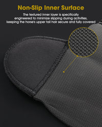 Thumbnail for Kavallerie Horse Tail Wrap Protector, Quality Neoprene with 3 Adjustable Touch Fasteners, Non-Slip for Trailers Stalls Pastures, Black