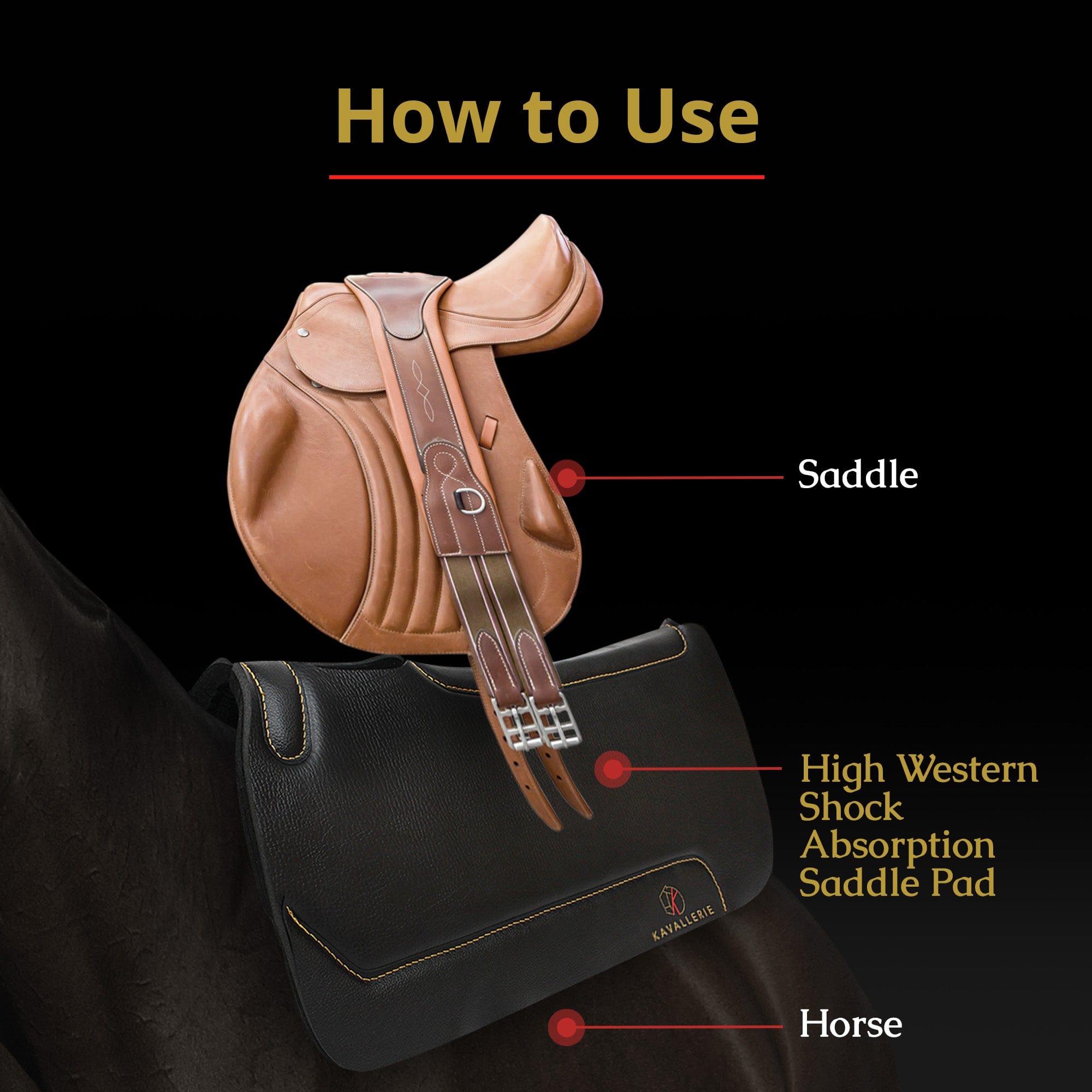 thumbnail image 2 of Non Slip Pads For Horses Breathable Horse Saddle Pad - Shock Absorbing Riding Equipment 107x65cm For Enhanced Comfort Equestrian Riding Equipment 2 of 12
