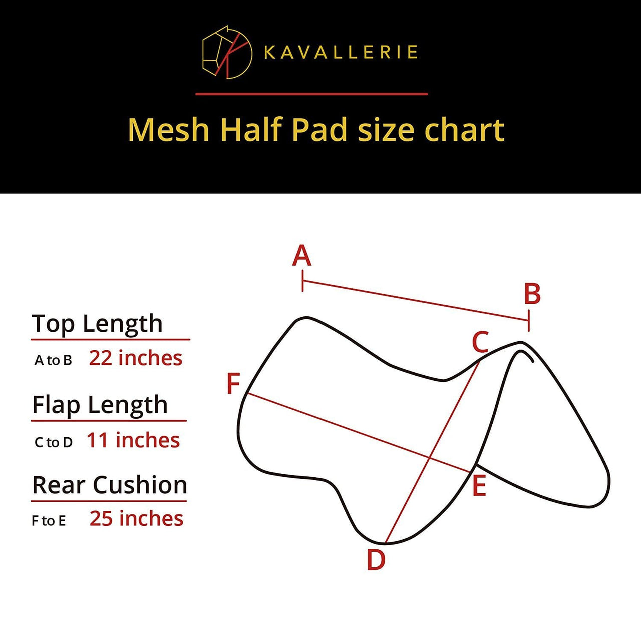 3D Air-Mesh Half Pad - Kavallerie