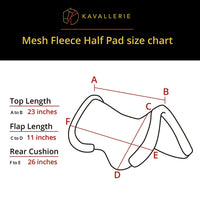 Thumbnail for 3D Air-Mesh Fleece Lined Half Pad - Kavallerie