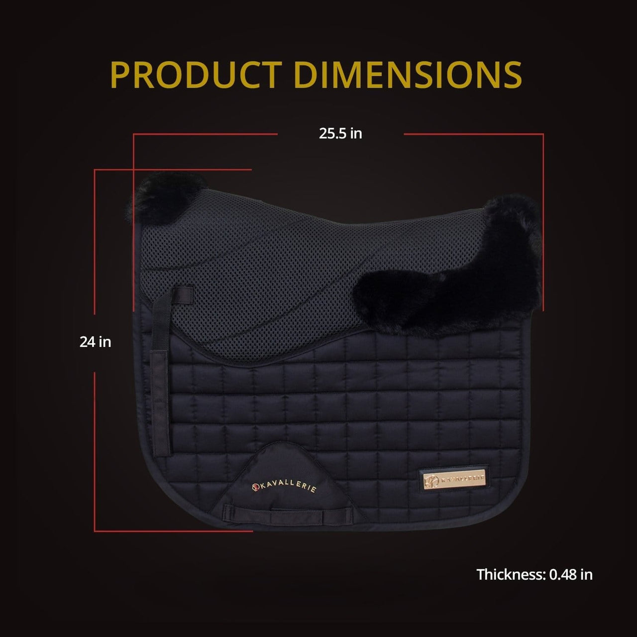 Full 3D Mesh with Fur Saddle Pad - Kavallerie