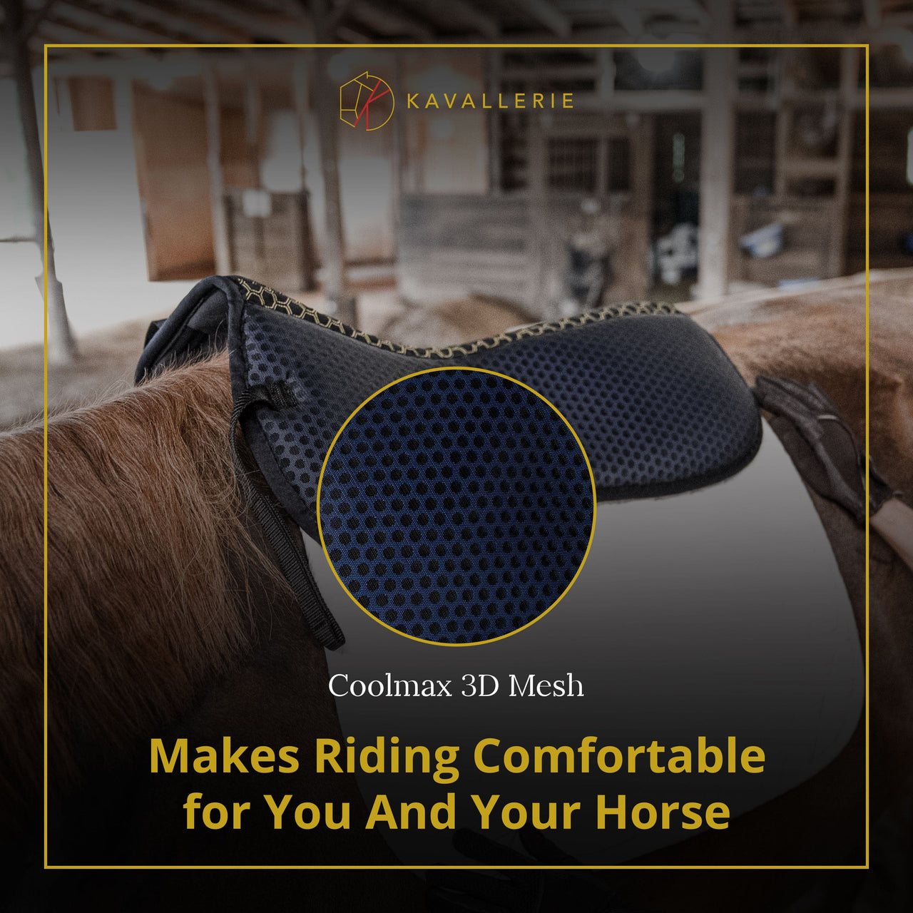 Air Mesh Padding Air-Honeycomb Half PadKavallerie 3D Air-Mesh Half Pad, Impact Protecti