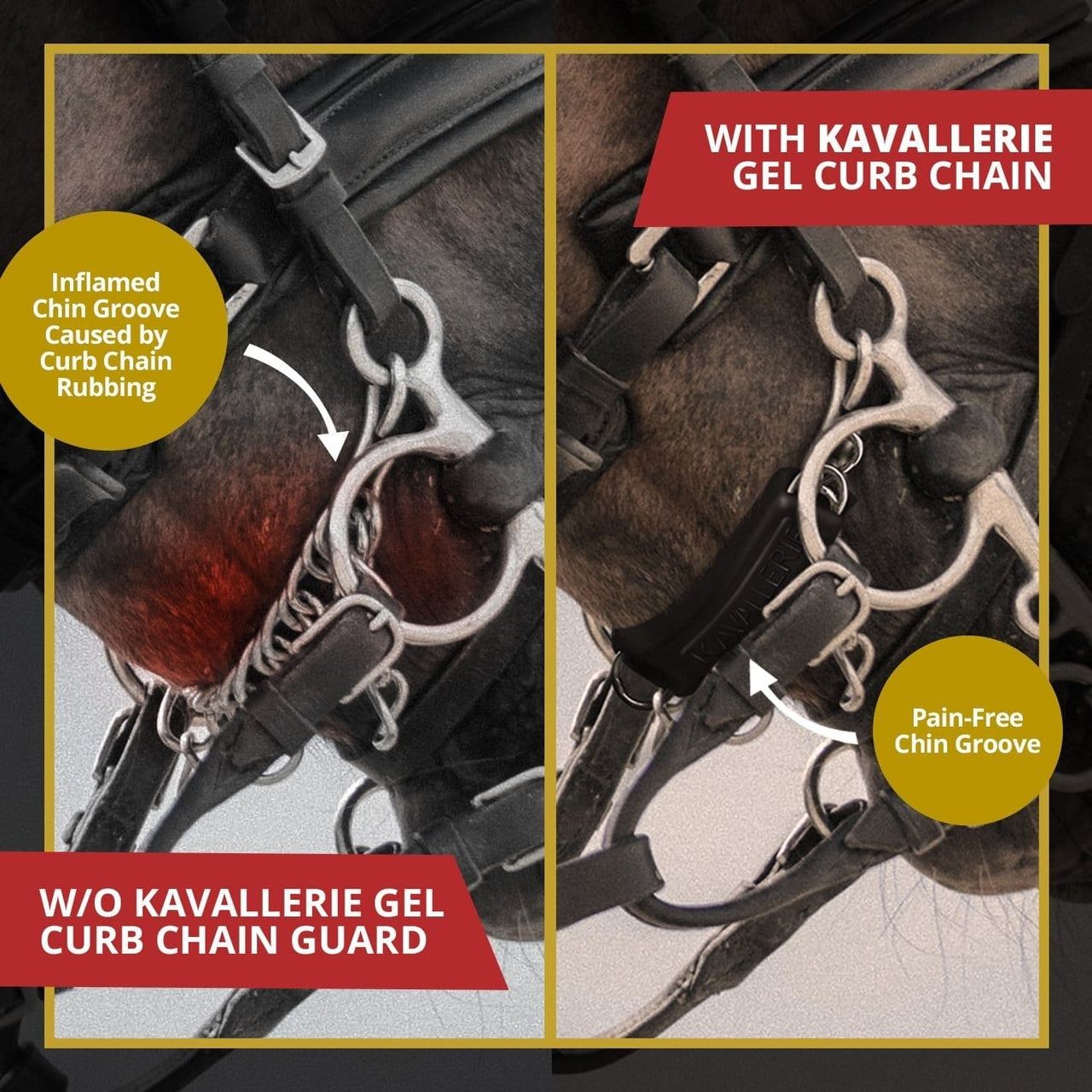Gel Curb Chain Guard - Kavallerie